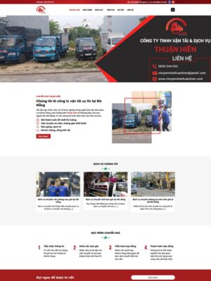 Mẫu website Dịch vụ vận chuyển & chuyển nhà Chuyên nghiệp - ChuyenNha