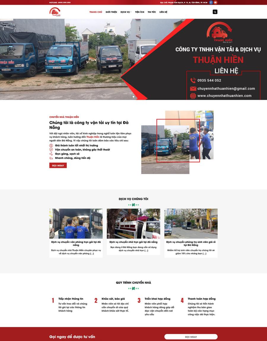 Mẫu website Dịch vụ vận chuyển & chuyển nhà Chuyên nghiệp - ChuyenNha Mẫu website Dịch vụ vận chuyển & chuyển nhà Chuyên nghiệp - ChuyenNha