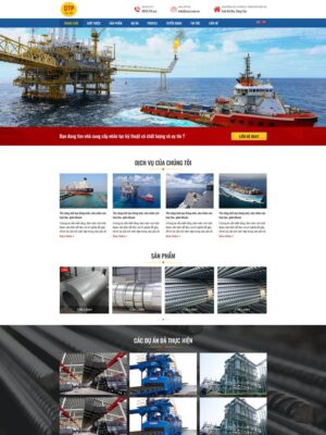 Mẫu website Dịch vụ Kỹ thuật & Công nghiệp nặng Chuyên nghiệp - Congty5