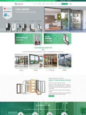 Mẫu website Cửa nhôm kính & Vật liệu xây dựng Hiện đại - Cuanhom1