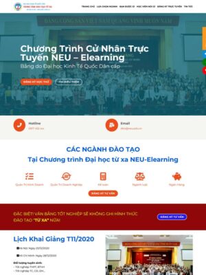 Mẫu website Giáo dục Đại học Trực tuyến Chuyên nghiệp & Hiện đại - DAOTAO