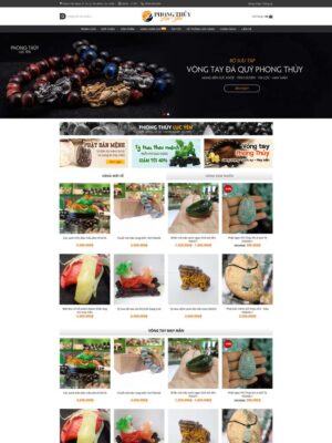 Mẫu website Cửa hàng đá quý, phong thủy Sang trọng & Huyền bí - Daqy2