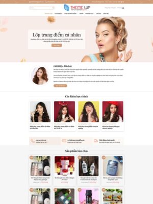 Mẫu website Trung tâm đào tạo trang điểm & Mỹ phẩm Nữ tính, Thanh lịch & Chuyên nghiệp - DayTrangDiem
