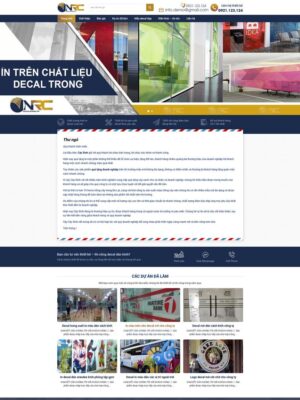 Mẫu website Dịch vụ in ấn Decal & Trang trí nội thất Chuyên nghiệp - Mẫu Decal