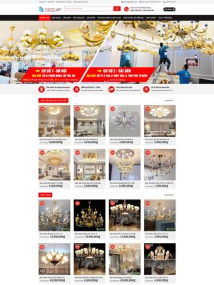 Mẫu website Cửa hàng đèn trang trí Hiện đại & Sang trọng - Denled2