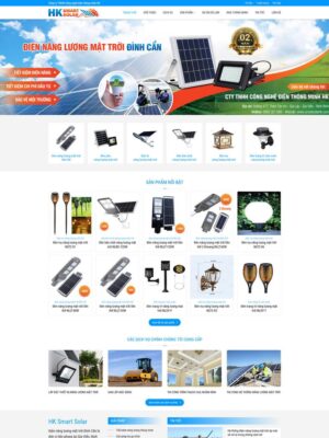 Mẫu website Giải pháp Năng lượng Mặt trời Hiện đại & Chuyên nghiệp - Mẫu Denled
