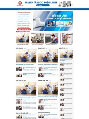 Mẫu website Dịch vụ sửa chữa điện lạnh Chuyên nghiệp - Mẫu DIENLANH2