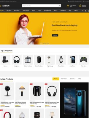 Mẫu website Cửa hàng Điện tử & Thiết bị công nghệ Hiện đại & Chuyên nghiệp - Dienmay1