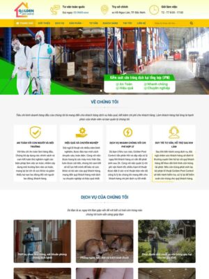 Mẫu website Dịch vụ diệt côn trùng & Vệ sinh công nghiệp Chuyên nghiệp - Mẫu dietcontrung