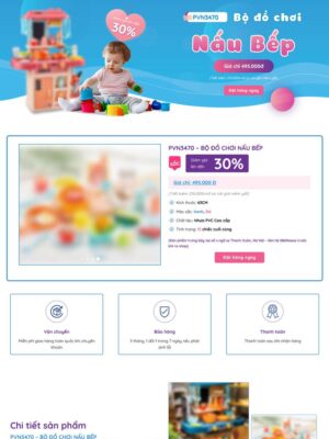 Mẫu website Cửa hàng đồ chơi trẻ em Thân thiện, Sinh động - DoChoiTreEm
