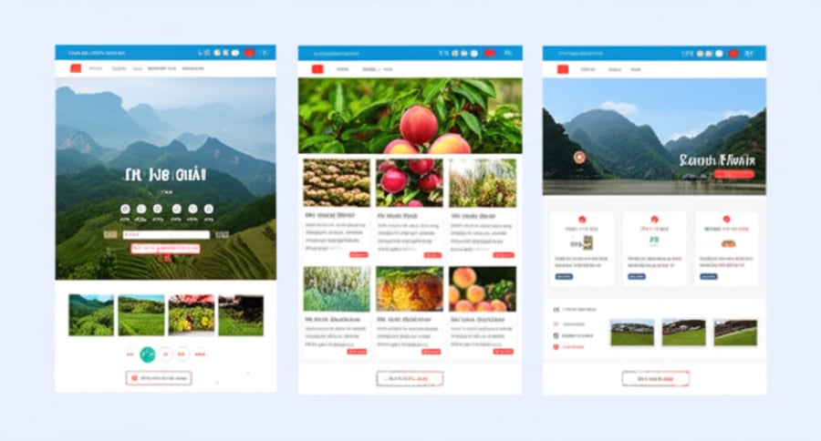 Giao diện website thiết kế riêng cho kinh doanh tại Lào Cai