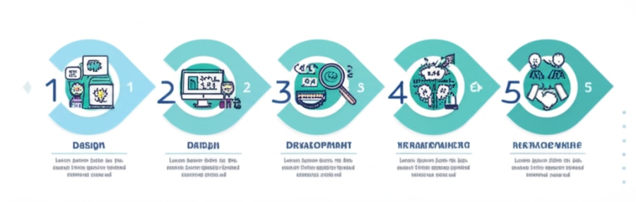 Quy trình 5 bước thiết kế website minh bạch của Tini Tech.