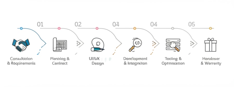 Quy trình thiết kế web 6 bước minh bạch.