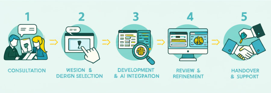 Quy trình thiết kế website 5 bước minh bạch, tối ưu cho khách hàng.