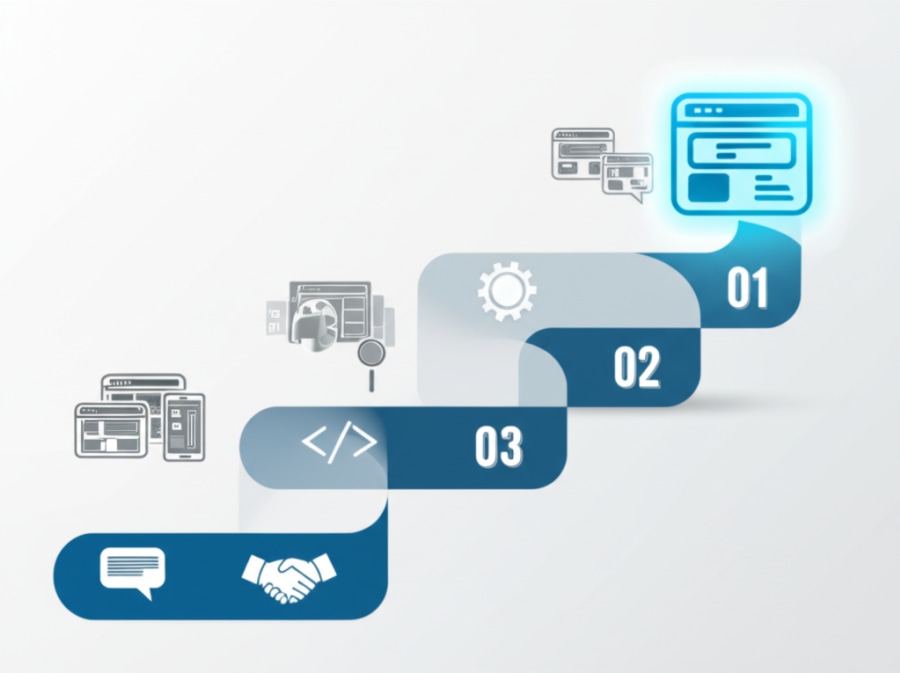 Quy trình thiết kế website 6 bước chuyên nghiệp của Tini Tech.