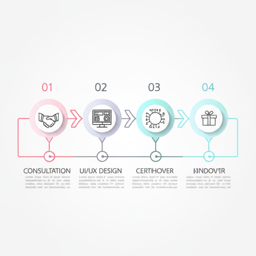 Quy trình 4 bước thiết kế website chuyên nghiệp tại Tini Tech.