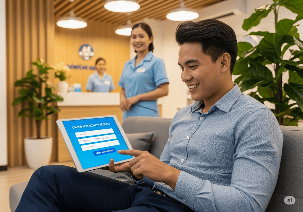 Bệnh nhân dễ dàng đặt lịch khám online qua website phòng khám