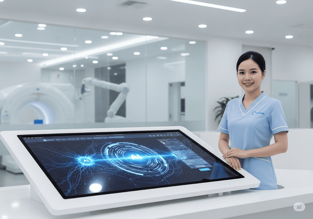 Website phòng khám tích hợp AI và tự động hóa của Tini Tech