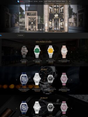 Mẫu website Cửa hàng Đồng hồ Cao cấp Sang trọng & Đẳng cấp - Mẫu DongHo1