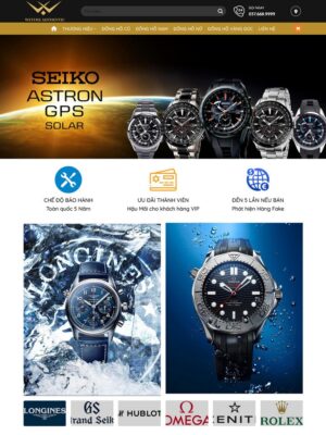 Mẫu website Cửa hàng đồng hồ cao cấp Sang trọng & Chuyên nghiệp - dongho3