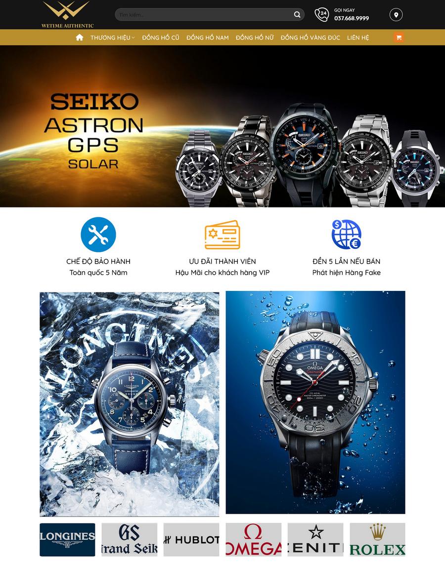 Mẫu website Cửa hàng đồng hồ cao cấp Sang trọng & Chuyên nghiệp - dongho3 Mẫu website Cửa hàng đồng hồ cao cấp Sang trọng & Chuyên nghiệp - dongho3