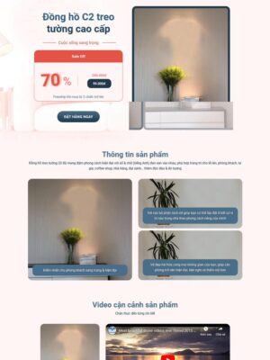 Mẫu website Đồ trang trí nội thất Hiện đại & Sang trọng - DongHoDanTuong3D