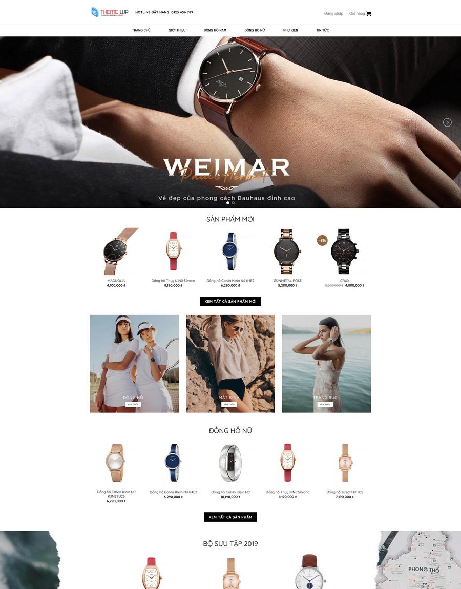 Mẫu website Cửa hàng Đồng hồ Hiện đại & Tối giản - Mẫu DONGHO Mẫu website Cửa hàng Đồng hồ Hiện đại & Tối giản - Mẫu DONGHO