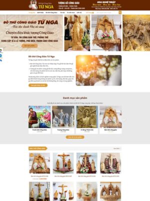 Mẫu website Cửa hàng Đồ thờ Công giáo Truyền thống & Tinh tế - Mẫu Dotho
