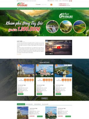 Mẫu website Công ty Du lịch & Lữ hành Hiện đại & Trực quan - Dulich13