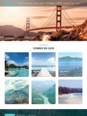 Mẫu website Dịch vụ Du lịch & Lữ hành Hiện đại & Chuyên nghiệp - dulich14