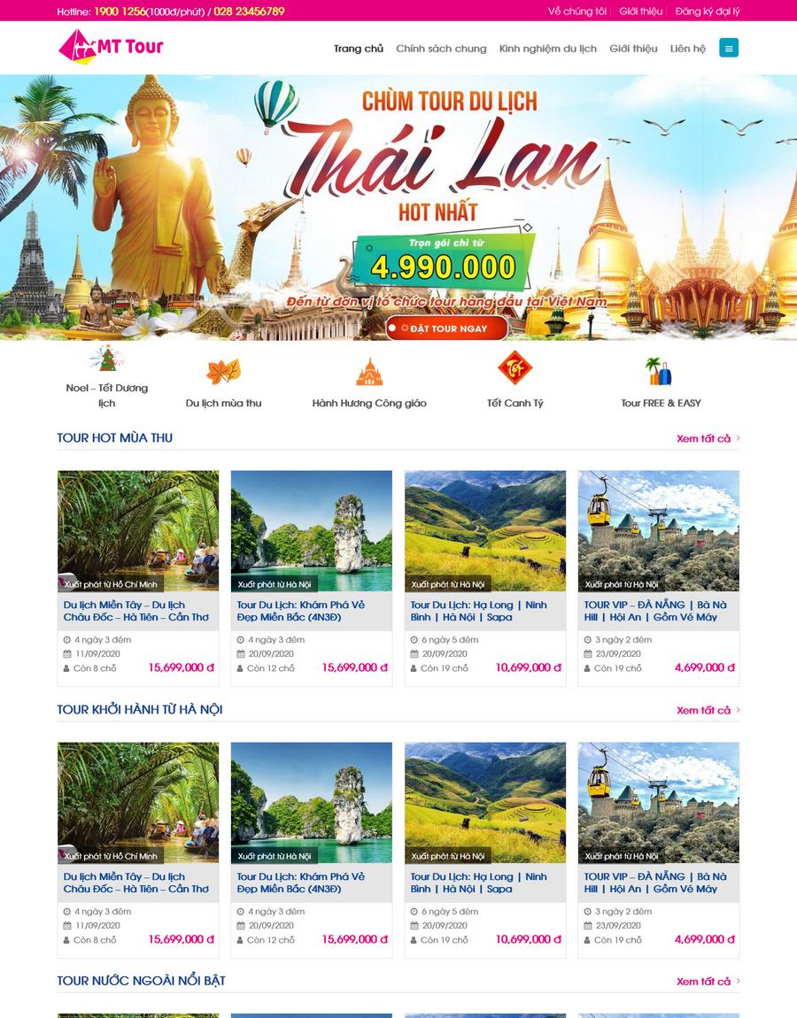 Mẫu website Dịch vụ Du lịch Hiện đại & Chuyên nghiệp - Dulich15 Mẫu website Dịch vụ Du lịch Hiện đại & Chuyên nghiệp - Dulich15