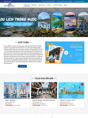 Mẫu website Dịch vụ Du lịch & Lữ hành Hiện đại - Dulich16