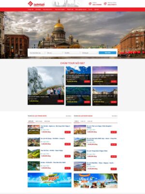 Mẫu website Dịch vụ Du lịch Hiện đại, Chuyên nghiệp - dulich8
