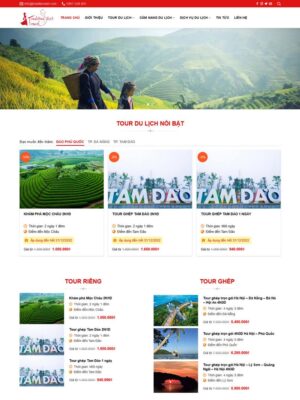 Mẫu website Dịch vụ du lịch Chuyên nghiệp & Thân thiện - Dulichtruyenthong