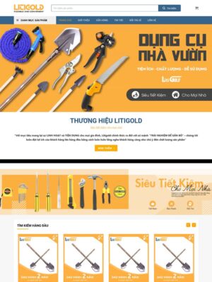 Mẫu website Cửa hàng Dụng cụ, Thiết bị Gia đình & Làm vườn Hiện đại & Chuyên nghiệp - Mẫu Dungcu