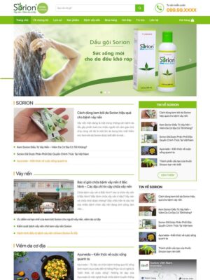 Mẫu website Sản phẩm điều trị da liễu Chuyên nghiệp & Tin cậy - Mẫu duocpham4