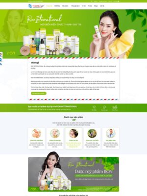 Mẫu website Dược mỹ phẩm & Chăm sóc sắc đẹp Hiện đại & Tinh tế - Mẫu DượcPhẩm5