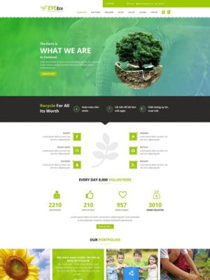 Mẫu website Tổ chức Môi trường & Bảo tồn Thiên nhiên Hiện đại & Thân thiện - Mẫu ECO
