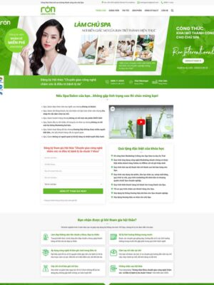 Mẫu website Trung tâm đào tạo Spa & Thẩm mỹ Chuyên nghiệp - Edu10