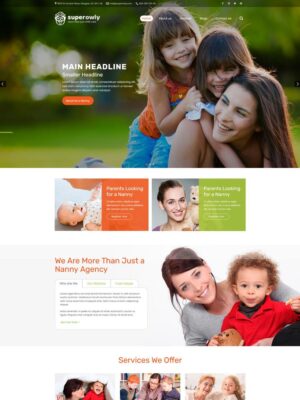 Mẫu website Dịch vụ giữ trẻ & Bảo mẫu Thân thiện & Chuyên nghiệp - Edu1