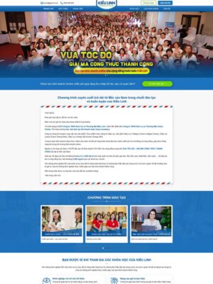 Mẫu website Đào tạo kinh doanh online Chuyên nghiệp & Truyền cảm hứng - Edu3