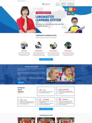 Mẫu website Trung tâm Anh ngữ Hiện đại & Chuyên nghiệp - Mẫu Edu5