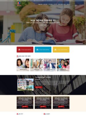 Mẫu website Trung tâm Anh ngữ Chuyên nghiệp & Hiện đại - Mẫu Edu6