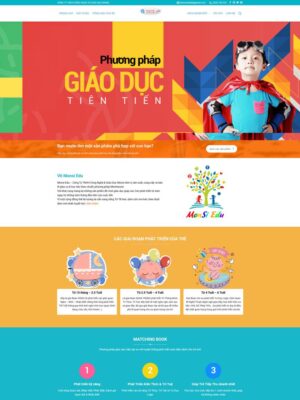 Mẫu website Trung tâm giáo dục trẻ em Thân thiện & Năng động - Mẫu Edu7