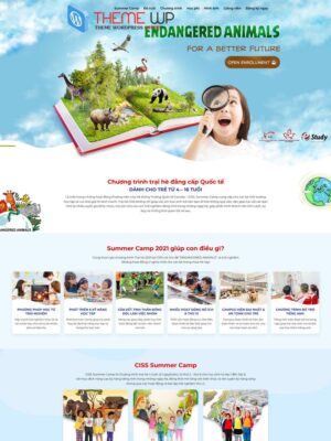 Mẫu website Chương trình giáo dục hè Thân thiện & Năng động - Mẫu Edu8