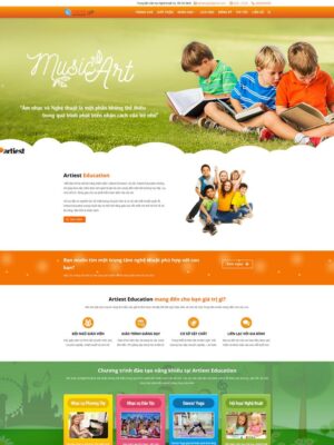 Mẫu website Trung tâm Nghệ thuật & Giáo dục Thân thiện, Sinh động - Edu