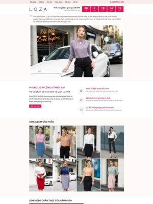 Mẫu website Cửa hàng thời trang nữ Hiện đại & Thanh lịch - Fashion5