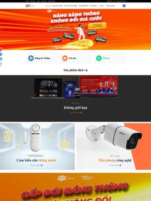 Mẫu website Dịch vụ Viễn thông Hiện đại & Năng động - Mẫu FPT1