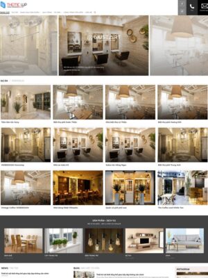 Mẫu website Nội thất & Thiết kế không gian Hiện đại, Sang trọng, Tối giản - Funiture