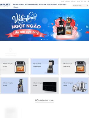 Mẫu website Cửa hàng đồ gia dụng Hiện đại & Tinh tế - Mẫu Giadung2